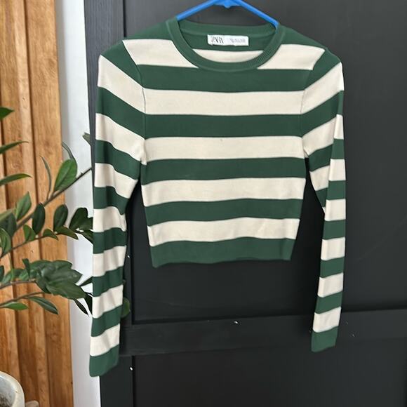 Zara Cropped ribbed knit sweater. Size M - Picture 3 of 11